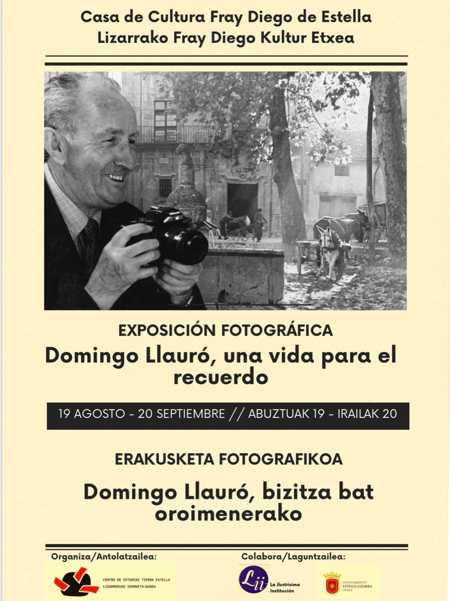 Exposición fotográfica: "Domingo Llauró, una vida para el recuerdo"
