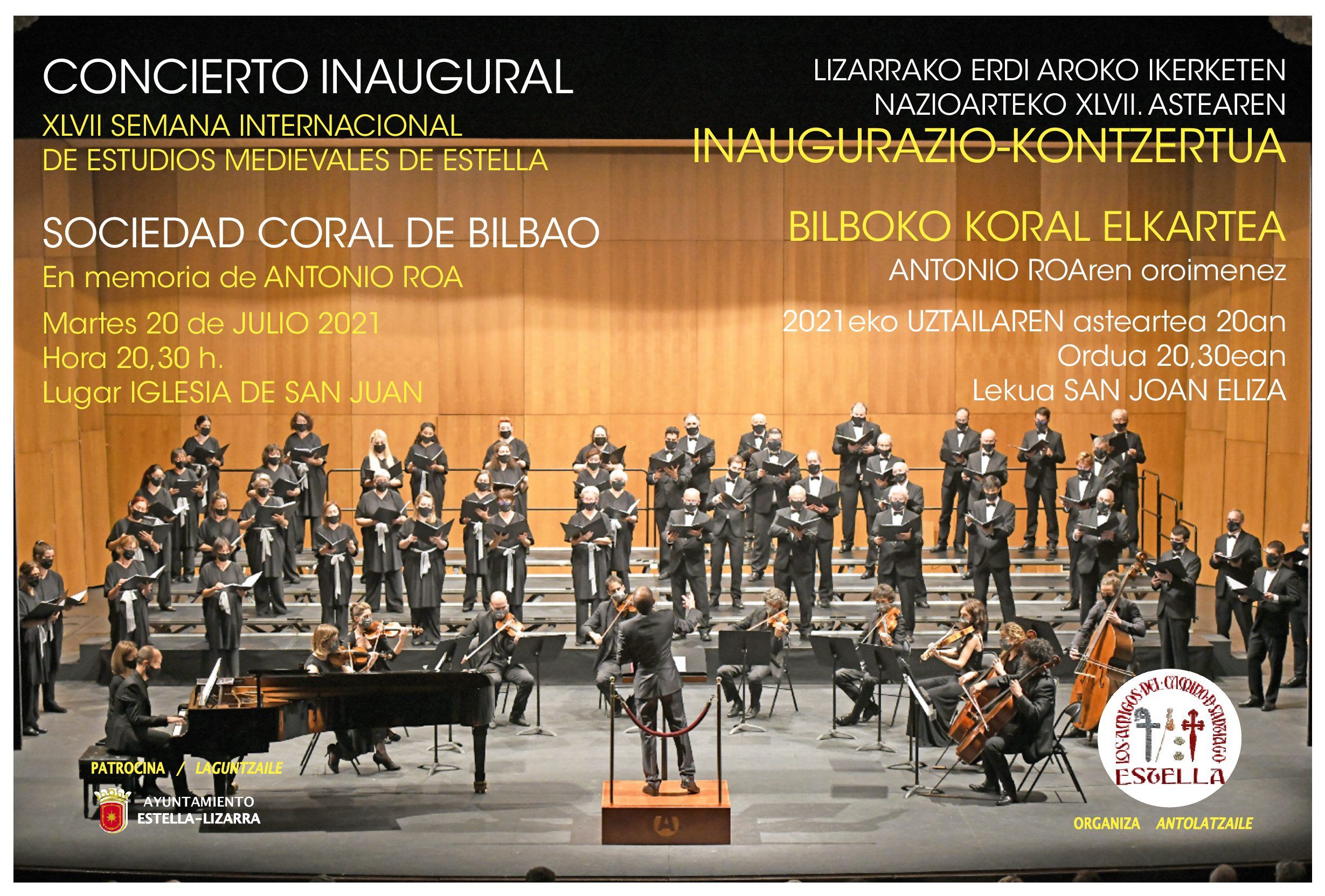 CONCIERTO INAUGURAL SOCIEDAD CORAL DE BILBAO